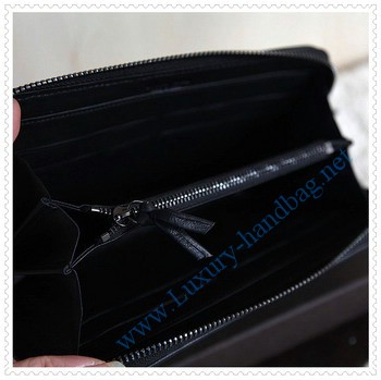 Bottega Venetal Lambskin Leather wallet black Bottega Venetal Lambskin Leather wallet black
