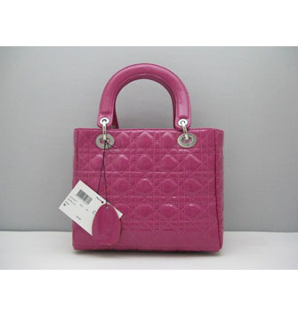 Dior Lady Dior Medium Patent Top Handle Bag Peach Dior Lady Dior Medium Patent Top Handle Bag Peach