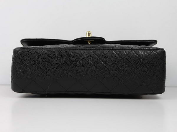 Chanel 2.55 Series Caviar Leather Flap Bag A01112 Black Golden Chanel 2.55 Series Caviar Leather Flap Bag A01112 Black Golden