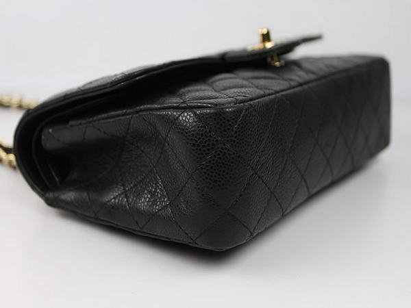 Chanel 2.55 Series Caviar Leather Flap Bag A01112 Black Golden Chanel 2.55 Series Caviar Leather Flap Bag A01112 Black Golden