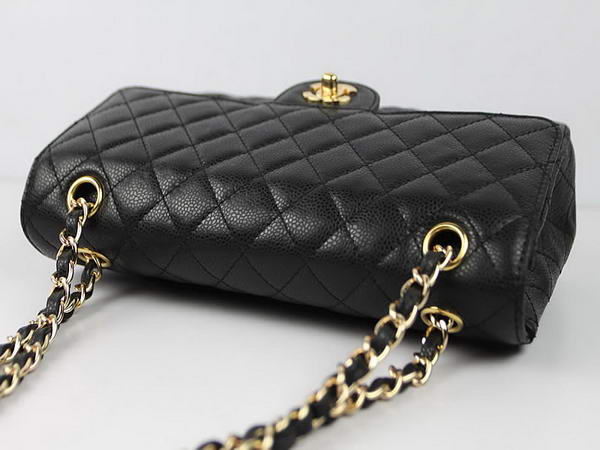 Chanel 2.55 Series Caviar Leather Flap Bag A01112 Black Golden Chanel 2.55 Series Caviar Leather Flap Bag A01112 Black Golden