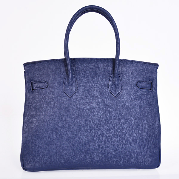 Hermes Birkin 35CM Smooth Leather Handbag 6089 Dark Blue Silver Hermes Birkin 35CM Smooth Leather Handbag 6089 Dark Blue Silver