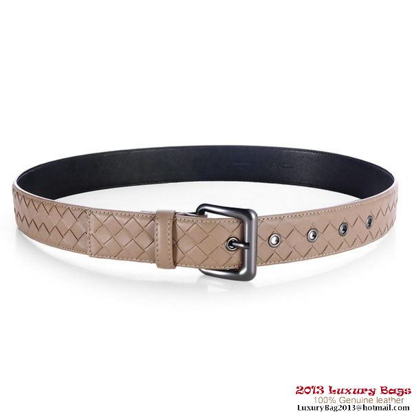 Bottega Veneta Intrecciato Nappa Belt Grey