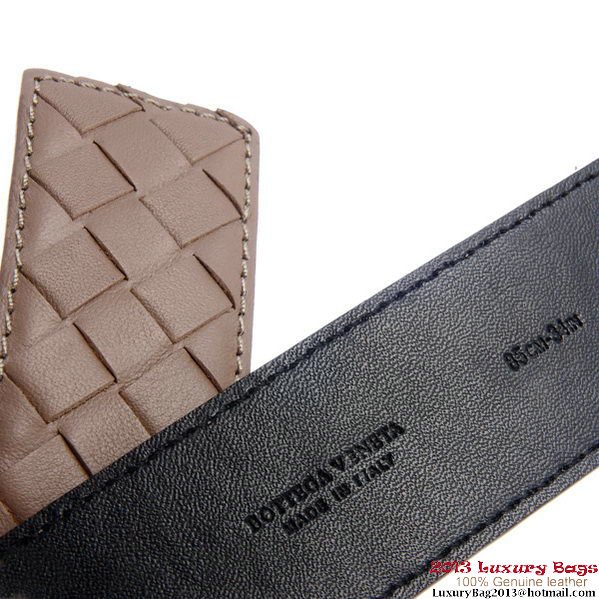 Bottega Veneta Intrecciato Nappa Belt Grey Bottega Veneta Intrecciato Nappa Belt Grey