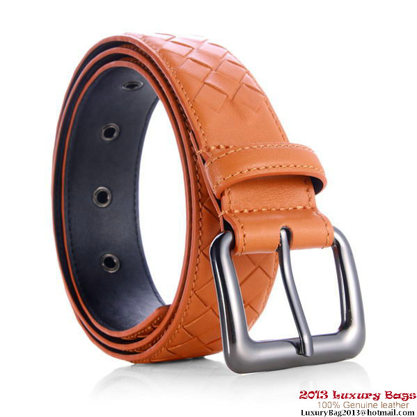 Bottega Veneta Intrecciato Nappa Belt Orange Bottega Veneta Intrecciato Nappa Belt Orange