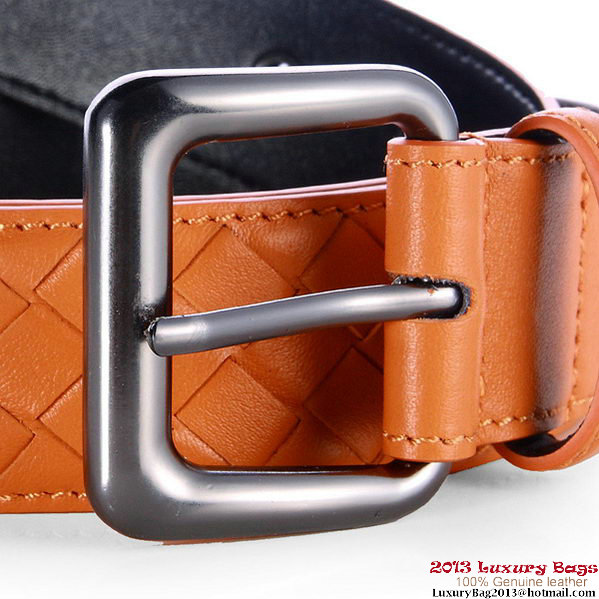 Bottega Veneta Intrecciato Nappa Belt Orange Bottega Veneta Intrecciato Nappa Belt Orange