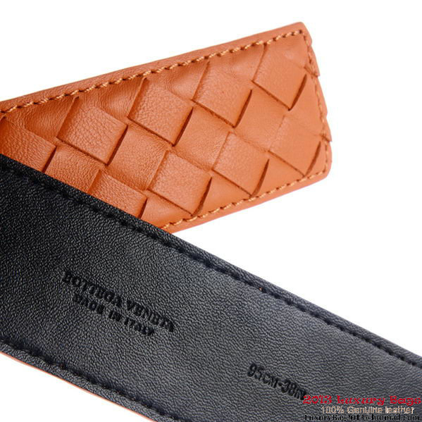 Bottega Veneta Intrecciato Nappa Belt Orange Bottega Veneta Intrecciato Nappa Belt Orange