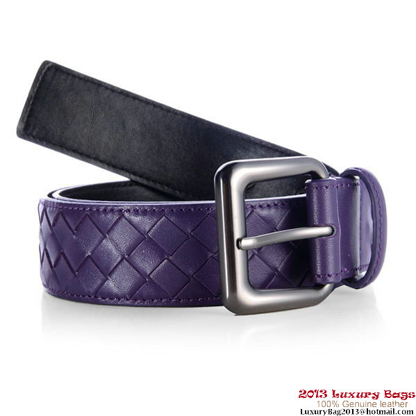 Bottega Veneta Intrecciato Nappa Belt Purple Bottega Veneta Intrecciato Nappa Belt Purple