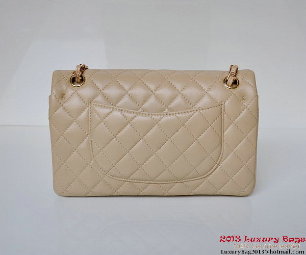 Chanel A01112 Classic Flap Bag Apricot Sheepskin Gold Chanel A01112 Classic Flap Bag Apricot Sheepskin Gold