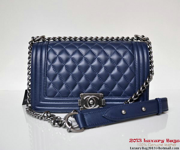 Boy Chanel Flap Shoulder Bag A67086 Sheepskin RoyalBlue Boy Chanel Flap Shoulder Bag A67086 Sheepskin RoyalBlue