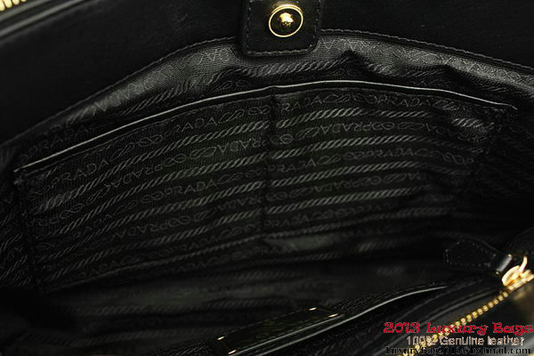 Prada Gaufre Fabric Top Handle Bag BN1788 Black Prada Gaufre Fabric Top Handle Bag BN1788 Black