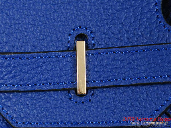 Hermes Birkin 35CM RoyalBlue Clemence Leather Tote Bag Gold Hermes Birkin 35CM RoyalBlue Clemence Leather Tote Bag Gold