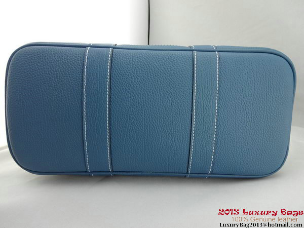 Hermes Garden Party 30CM Bag Fabric Blue Hermes Garden Party 30CM Bag Fabric Blue