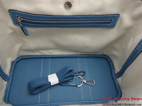 Hermes Garden Party 30CM Bag Fabric Blue Hermes Garden Party 30CM Bag Fabric Blue