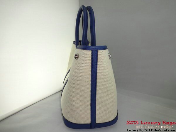 Hermes Garden Party 30CM Bag Fabric Dark Blue Hermes Garden Party 30CM Bag Fabric Dark Blue