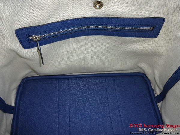 Hermes Garden Party 30CM Bag Fabric Dark Blue Hermes Garden Party 30CM Bag Fabric Dark Blue
