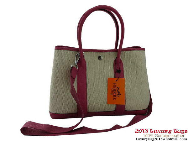 Hermes Garden Party 30CM Bag Fabric Peach