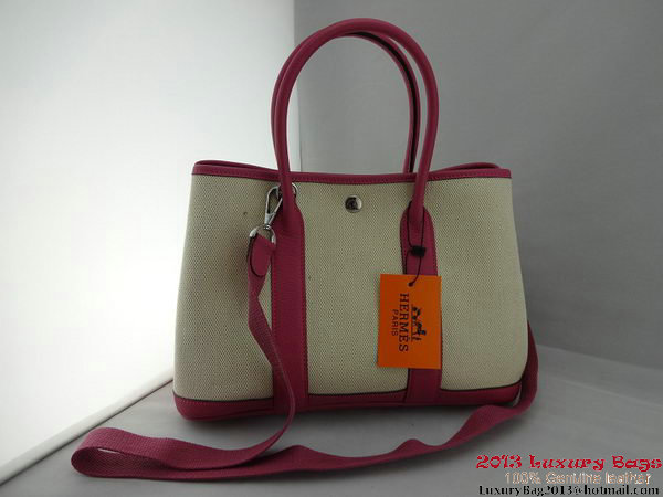 Hermes Garden Party 30CM Bag Fabric Peach Hermes Garden Party 30CM Bag Fabric Peach