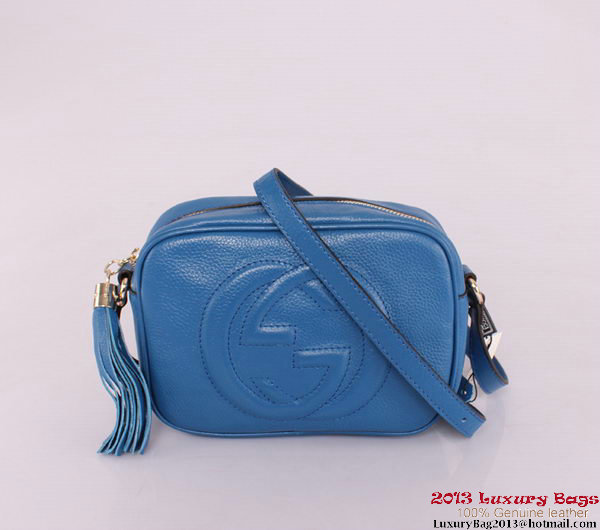 Gucci Soho Calfskin Leather Disco Bag 308364 Blue Gucci Soho Calfskin Leather Disco Bag 308364 Blue