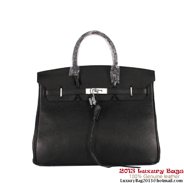 Hermes Birkin 35CM Tote Bag Clemence Leather H-35 Black