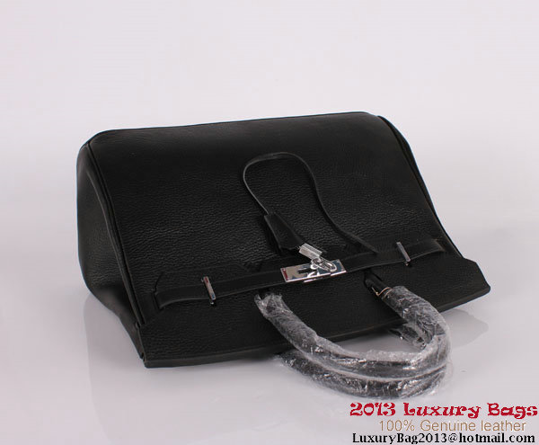 Hermes Birkin 35CM Tote Bag Clemence Leather H-35 Black Hermes Birkin 35CM Tote Bag Clemence Leather H-35 Black