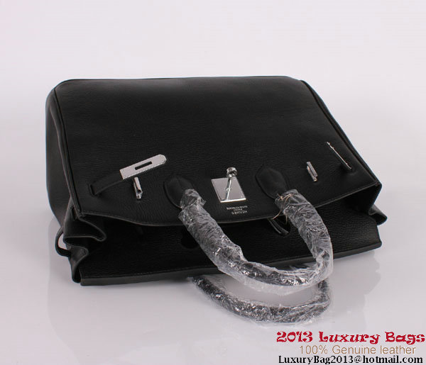 Hermes Birkin 35CM Tote Bag Clemence Leather H-35 Black Hermes Birkin 35CM Tote Bag Clemence Leather H-35 Black