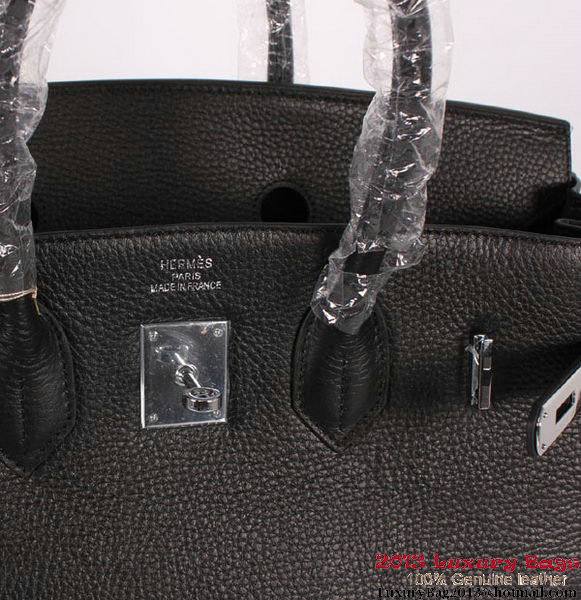 Hermes Birkin 35CM Tote Bag Clemence Leather H-35 Black Hermes Birkin 35CM Tote Bag Clemence Leather H-35 Black