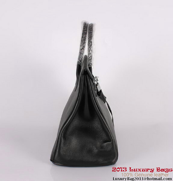 Hermes Birkin 35CM Tote Bag Clemence Leather H-35 Black Hermes Birkin 35CM Tote Bag Clemence Leather H-35 Black