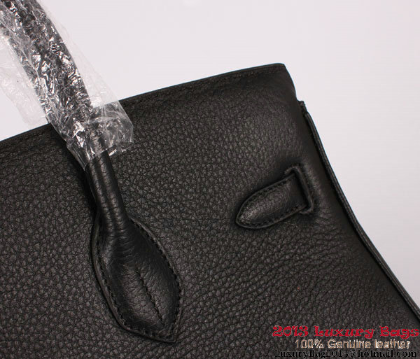 Hermes Birkin 35CM Tote Bag Clemence Leather H-35 Black Hermes Birkin 35CM Tote Bag Clemence Leather H-35 Black