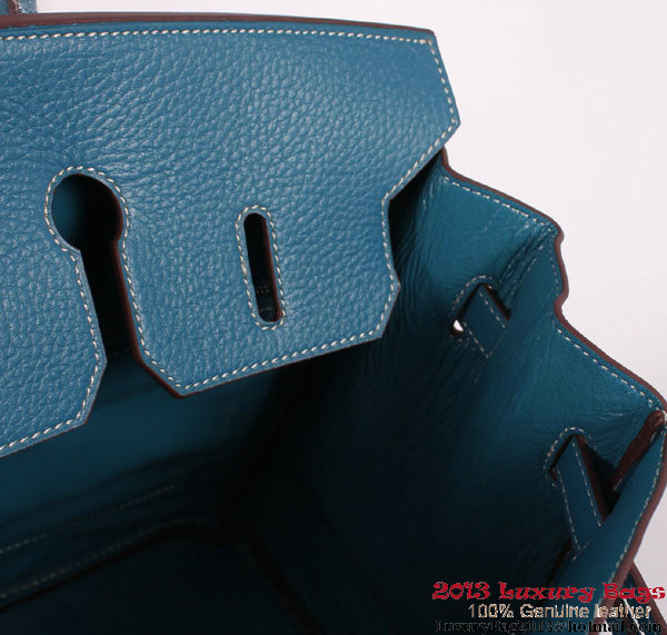 Hermes Birkin 35CM Tote Bag Clemence Leather H-35 Blue Hermes Birkin 35CM Tote Bag Clemence Leather H-35 Blue