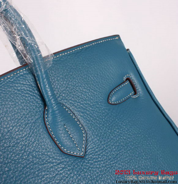 Hermes Birkin 35CM Tote Bag Clemence Leather H-35 Blue Hermes Birkin 35CM Tote Bag Clemence Leather H-35 Blue