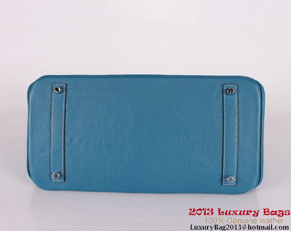 Hermes Birkin 35CM Tote Bag Clemence Leather H-35 Blue Hermes Birkin 35CM Tote Bag Clemence Leather H-35 Blue