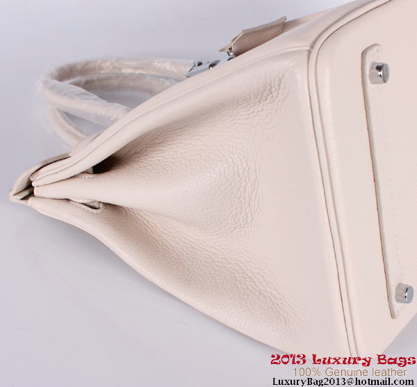 Hermes Birkin 35CM Tote Bag Clemence Leather H-35 OffWhite Hermes Birkin 35CM Tote Bag Clemence Leather H-35 OffWhite