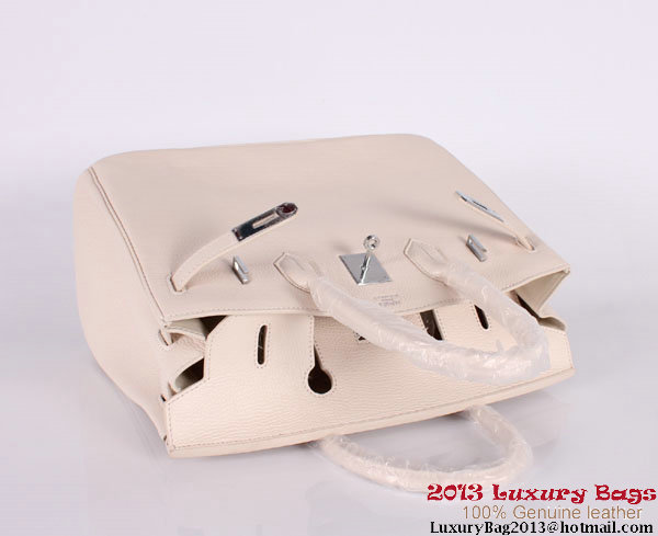 Hermes Birkin 35CM Tote Bag Clemence Leather H-35 OffWhite Hermes Birkin 35CM Tote Bag Clemence Leather H-35 OffWhite