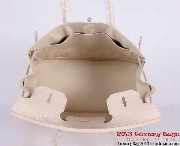 Hermes Birkin 35CM Tote Bag Clemence Leather H-35 OffWhite Hermes Birkin 35CM Tote Bag Clemence Leather H-35 OffWhite