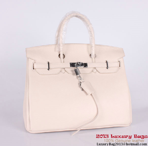 Hermes Birkin 35CM Tote Bag Clemence Leather H-35 OffWhite Hermes Birkin 35CM Tote Bag Clemence Leather H-35 OffWhite