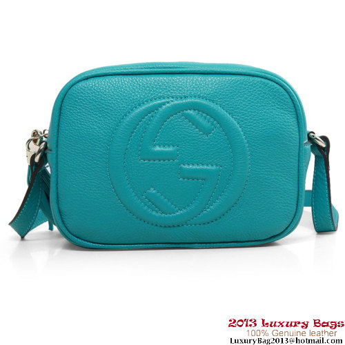 Gucci Soho Calfskin Leather Disco Bag 308364 Aquamarine Gucci Soho Calfskin Leather Disco Bag 308364 Aquamarine