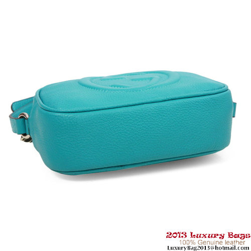 Gucci Soho Calfskin Leather Disco Bag 308364 Aquamarine Gucci Soho Calfskin Leather Disco Bag 308364 Aquamarine