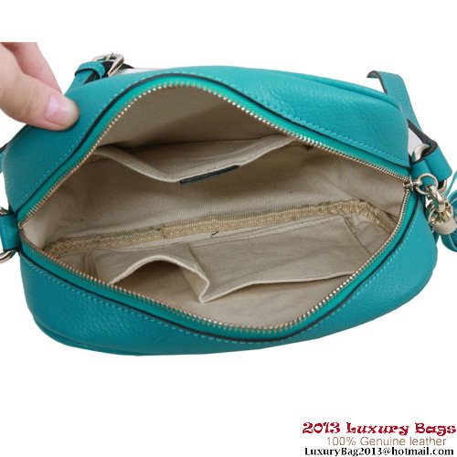 Gucci Soho Calfskin Leather Disco Bag 308364 Aquamarine Gucci Soho Calfskin Leather Disco Bag 308364 Aquamarine