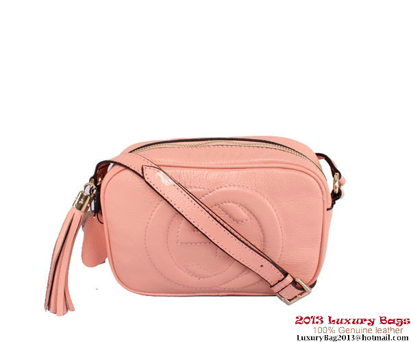 Gucci 308364 Soho Calf Leather Disco Bag Pink