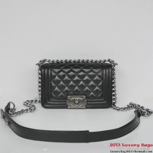 Boy Chanel Small Flap Shoulder Bag Sheepskin Leather A67086 Black Boy Chanel Small Flap Shoulder Bag Sheepskin Leather A67086 Black