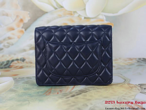 Chanel A33814 Original Leather mini Flap Bag Dark Blue Chanel A33814 Original Leather mini Flap Bag Dark Blue