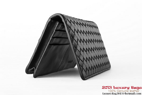 Bottega Veneta Intrecciato Nappa Leather Wallet BV1564 Black Bottega Veneta Intrecciato Nappa Leather Wallet BV1564 Black