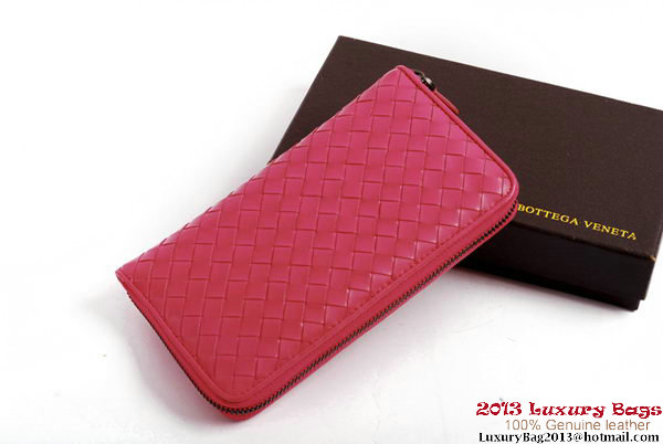 Bottega Veneta Intrecciato Nappa Zippy Wallet BV1571 Peach Bottega Veneta Intrecciato Nappa Zippy Wallet BV1571 Peach