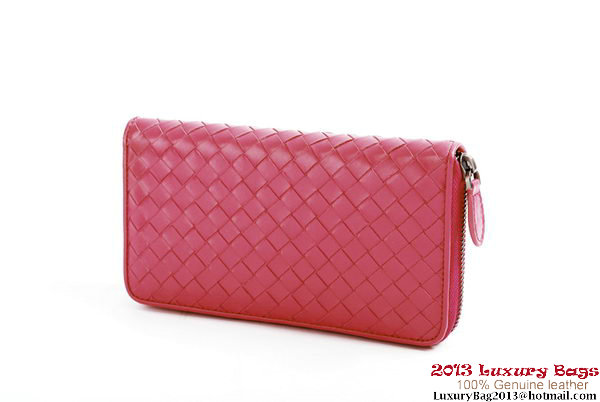 Bottega Veneta Intrecciato Nappa Zippy Wallet BV1571 Peach Bottega Veneta Intrecciato Nappa Zippy Wallet BV1571 Peach