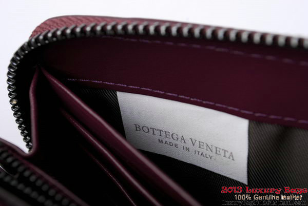 Bottega Veneta Intrecciato Nappa Zippy Wallet BV1571 Wine Bottega Veneta Intrecciato Nappa Zippy Wallet BV1571 Wine
