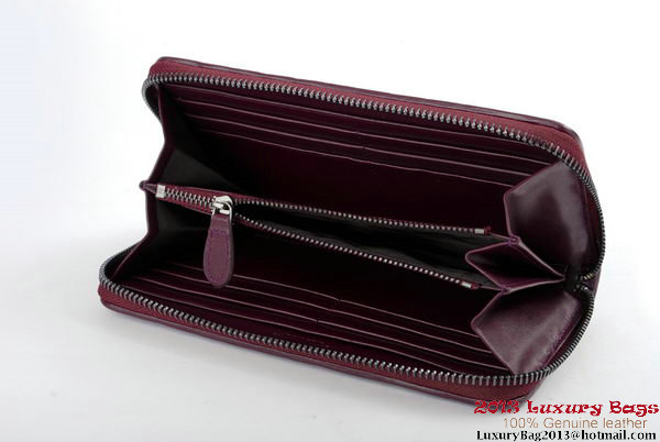 Bottega Veneta Intrecciato Nappa Zippy Wallet BV1571 Wine Bottega Veneta Intrecciato Nappa Zippy Wallet BV1571 Wine
