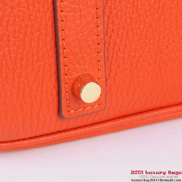 Hermes Birkin 35CM Tote Bag Orange Clemence Leather H6089 Gold Hermes Birkin 35CM Tote Bag Orange Clemence Leather H6089 Gold