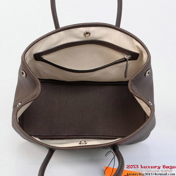Hermes Garden Party 30CM Bag Calf Leather A1288 Brown Hermes Garden Party 30CM Bag Calf Leather A1288 Brown