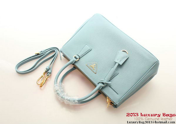 Prada Saffiano Leather 30cm Tote Bag BN1801 Light Blue Prada Saffiano Leather 30cm Tote Bag BN1801 Light Blue